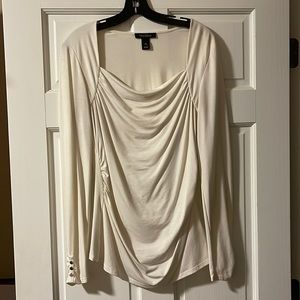 Long sleeve cream blouse
